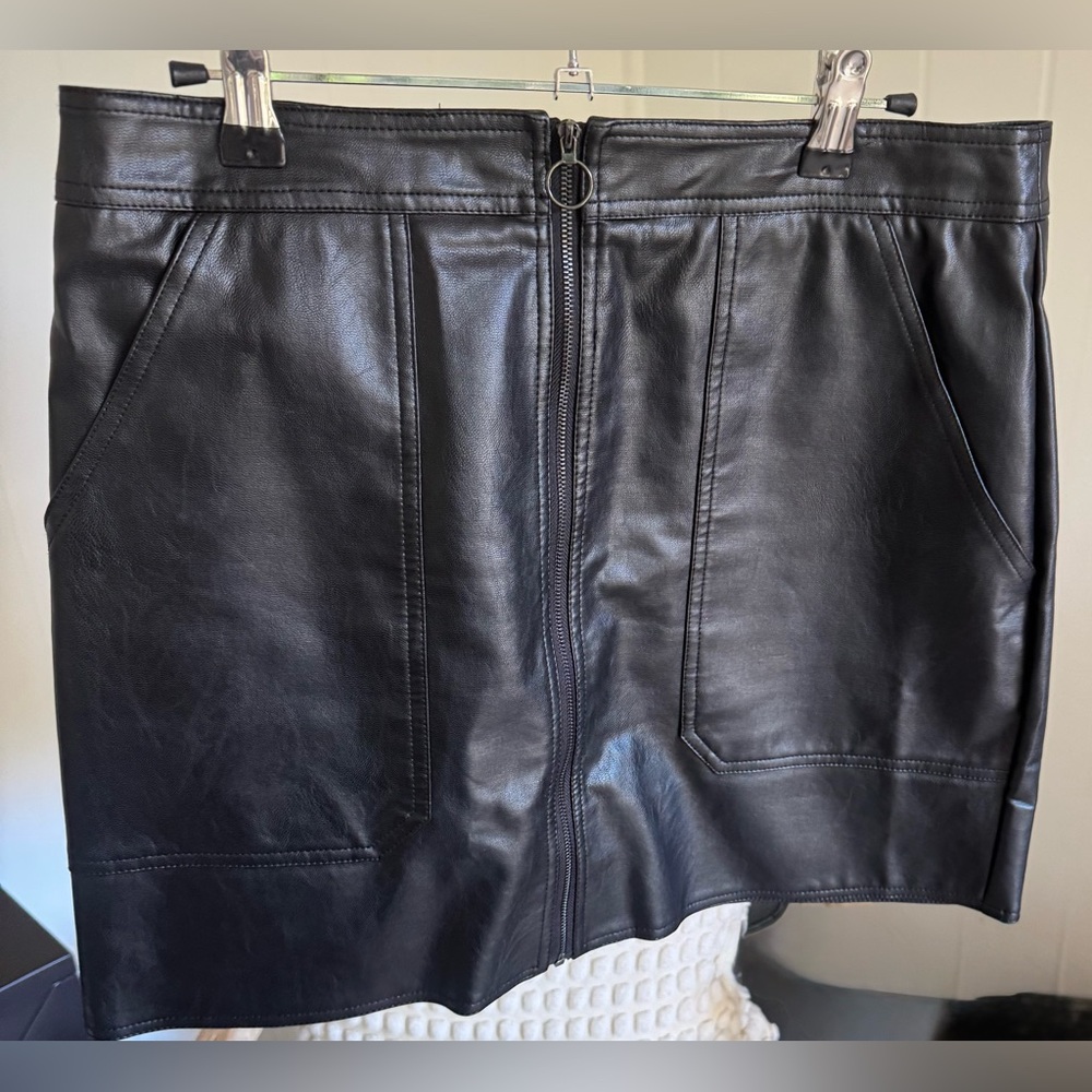 Glam Black Faux Leather Mini Skirt